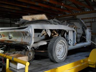 The parts for this Mustang restoration were all in boxes.