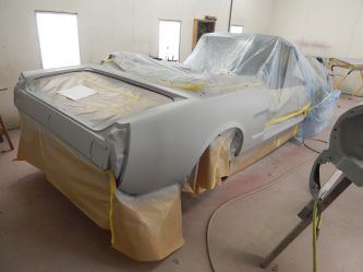 In primer ready for paint.