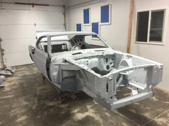 Owner brought his Boss 429 to us in primer. We prepped, painted, wet sanded, and buffed it