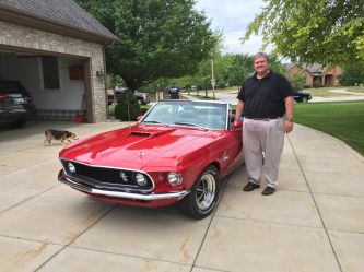 Happy client in Indiana takes delivery of his completely restored GT convertible.